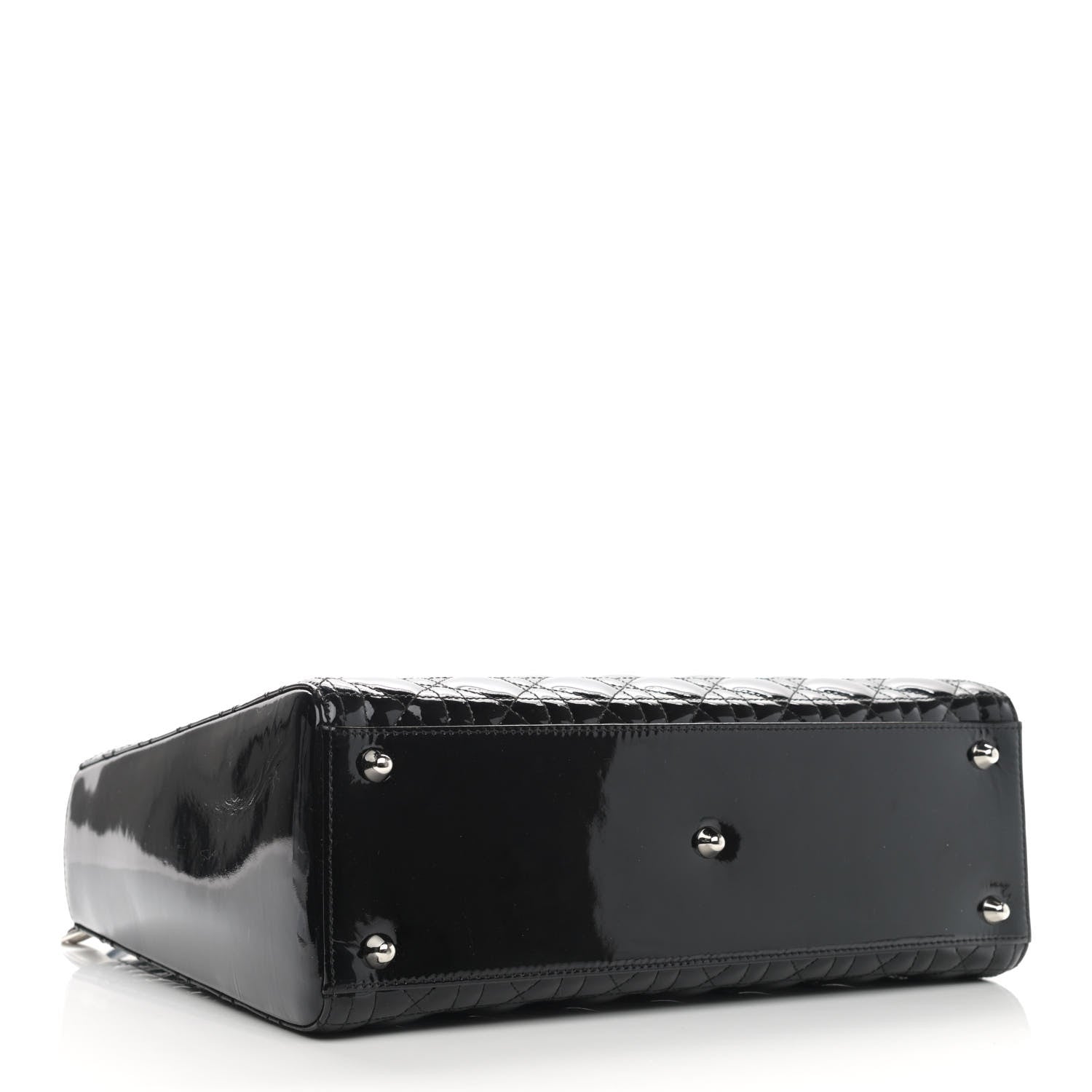 Christian Dior Patent Cannage Large Lady Dior Black 4 of 12