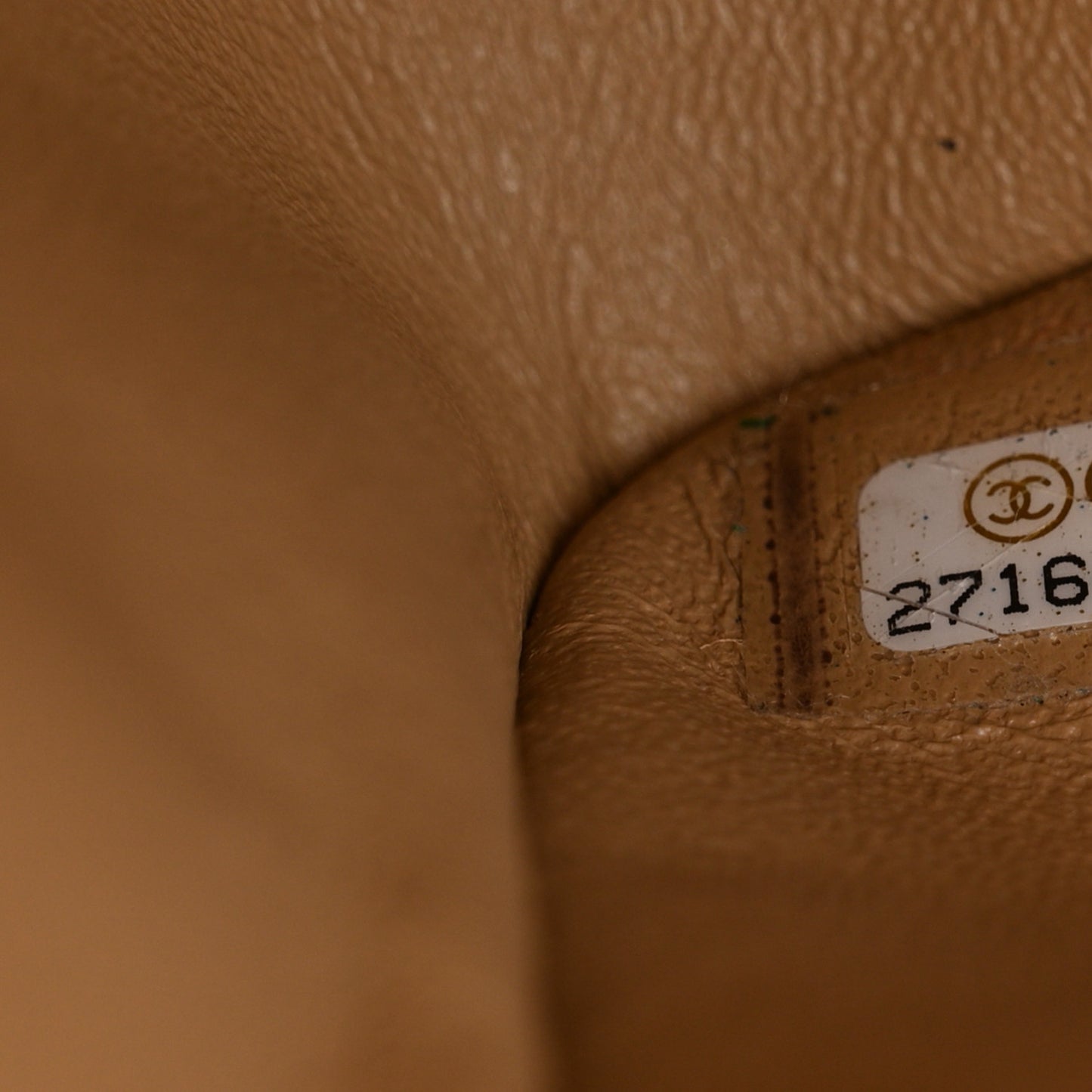 Lambskin Quilted Jumbo Double Flap Beige Clair