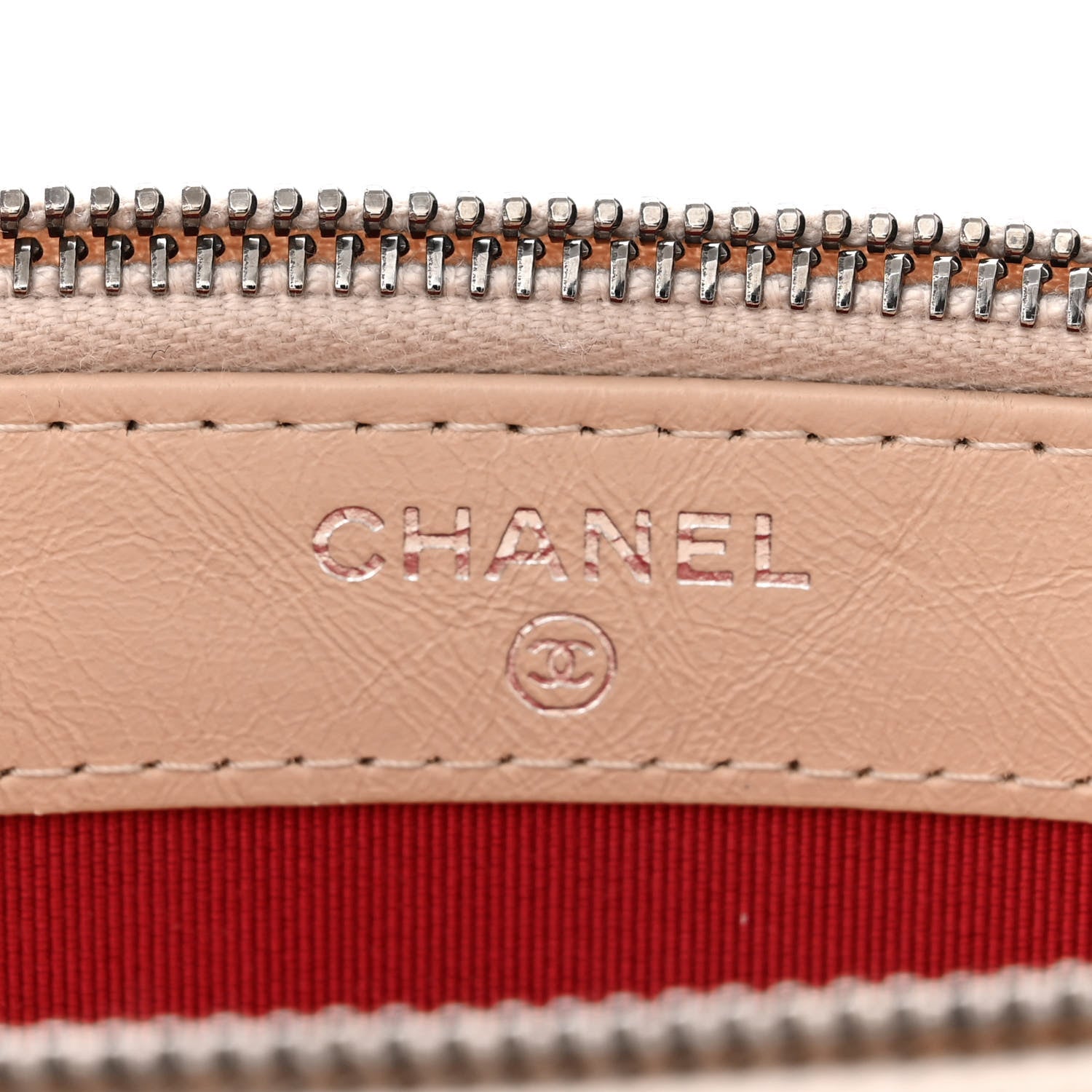 Chanel Aged Calfskin Quilted Small Gabrielle Clutch With Chain Beige Black 7 of 14