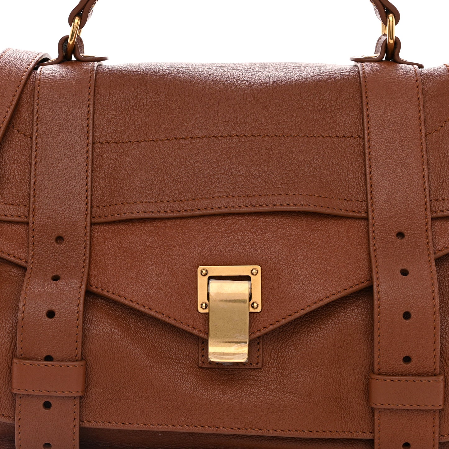 Lambskin Medium PS1 Satchel Saddle