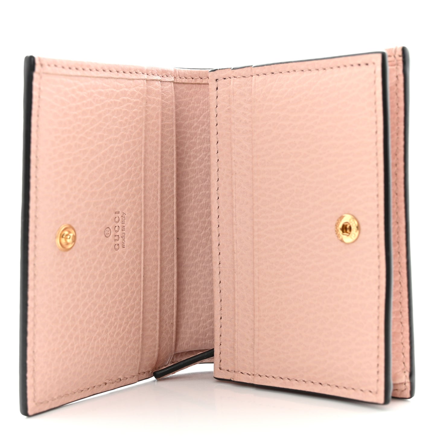 Dollar Calfskin GG Supreme Monogram GG Marmont Card Case Perfect Pink Beige Mystic White