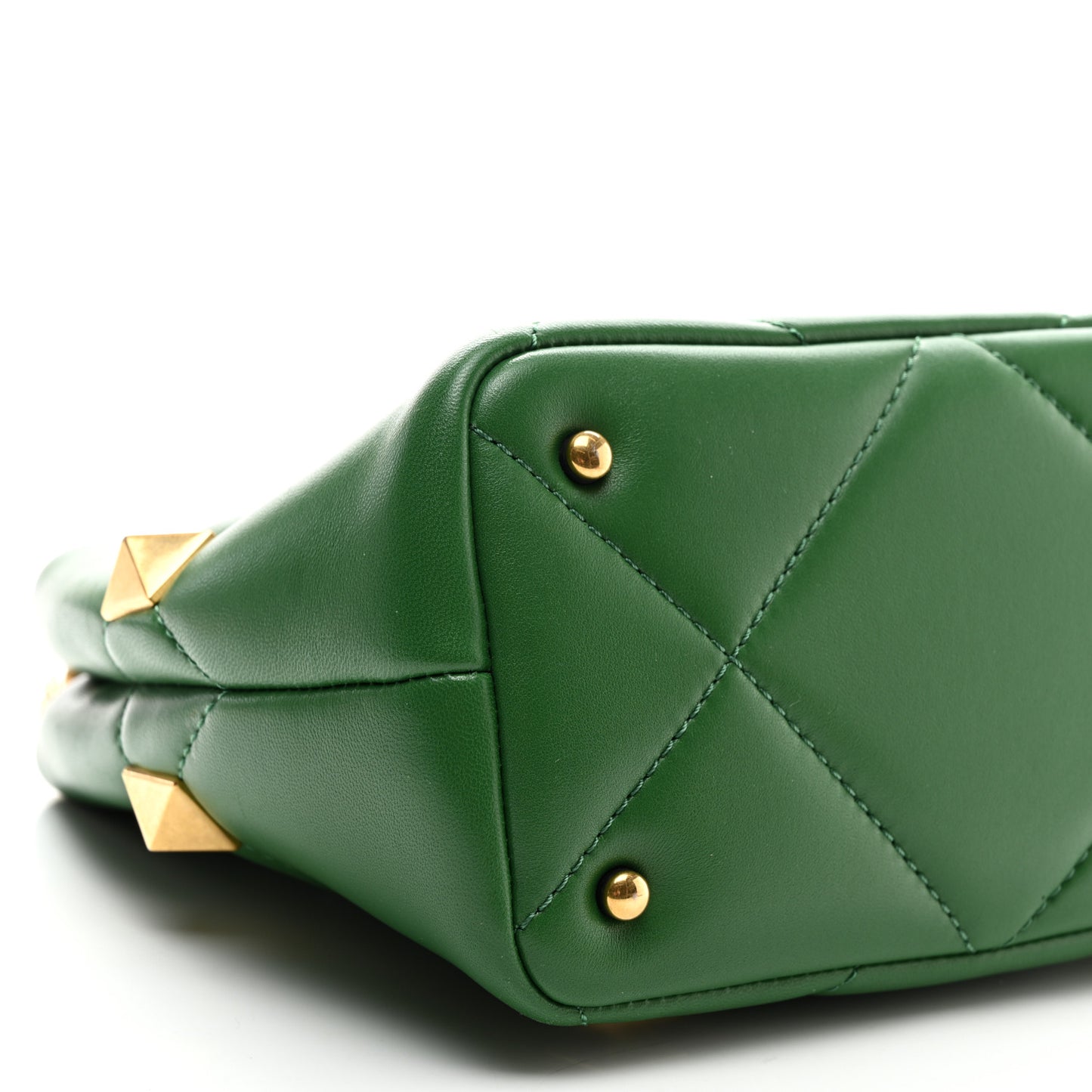 Nappa Small Roman Stud The Handle Bag Gea Green