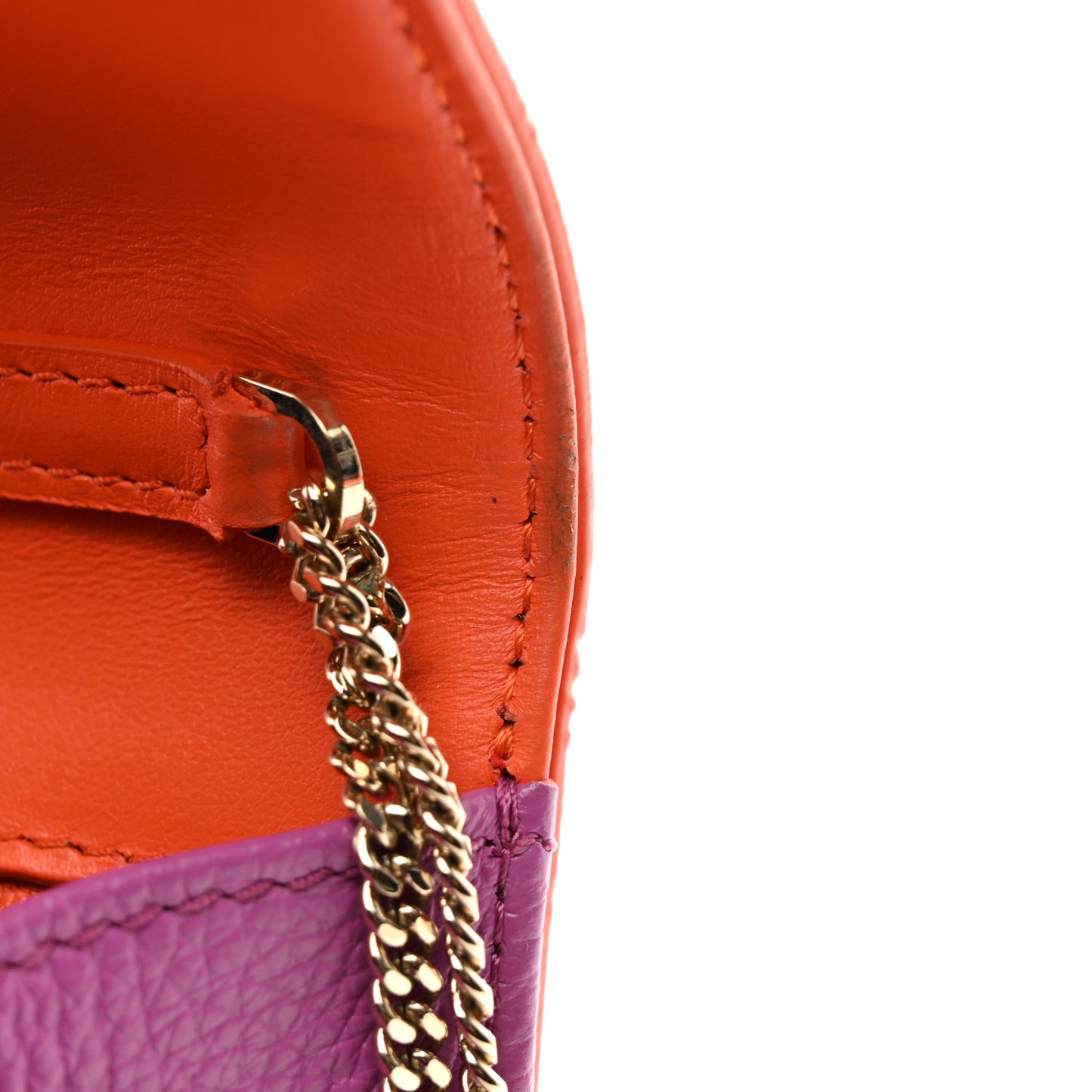Grained Calfskin Palazzo Chain Evening Bag Pink