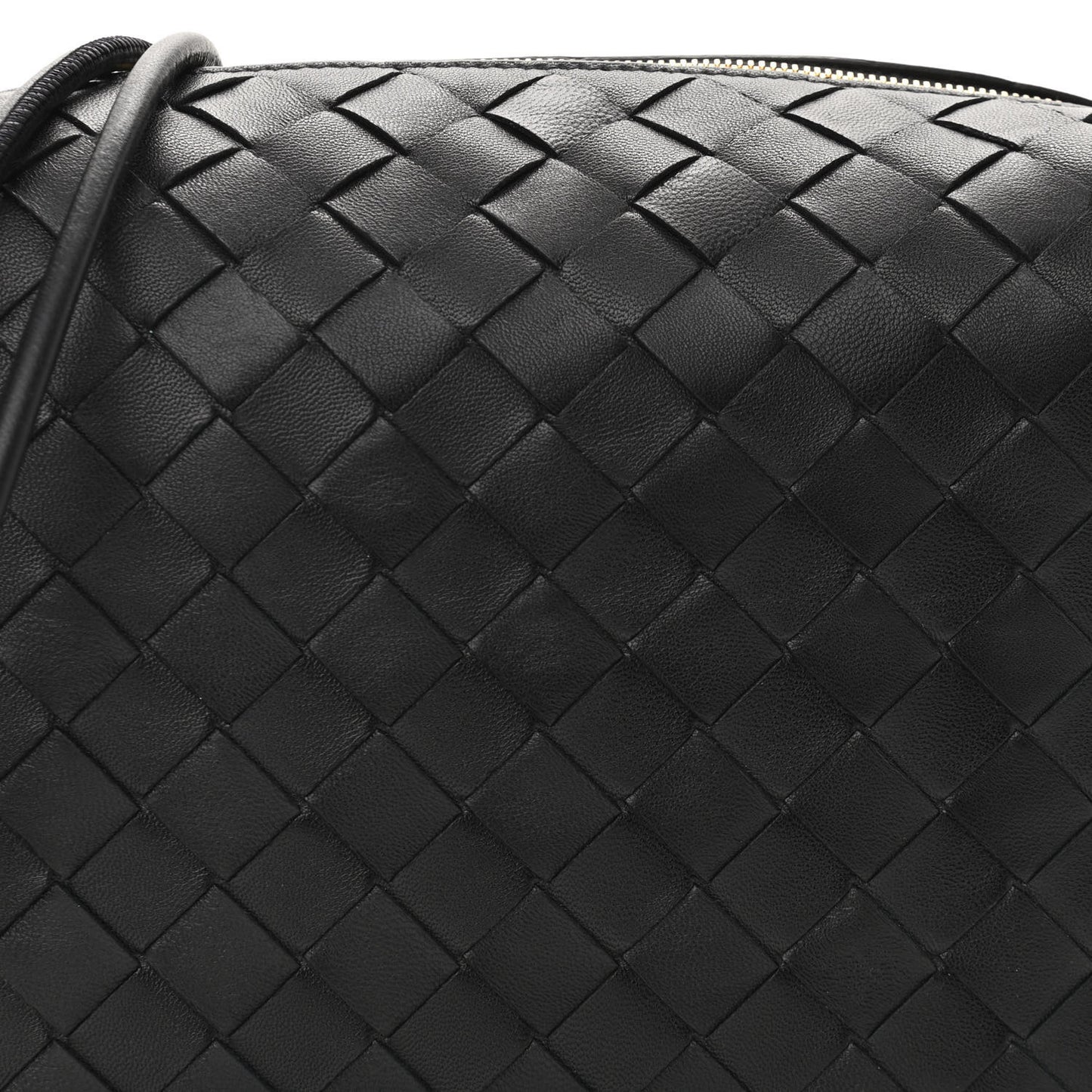 Nappa Intrecciato Small Loop Camera Bag Black