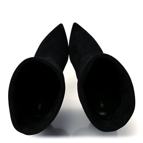 Kid Scamosciato Niki 85 Wedge Booties 36 Black