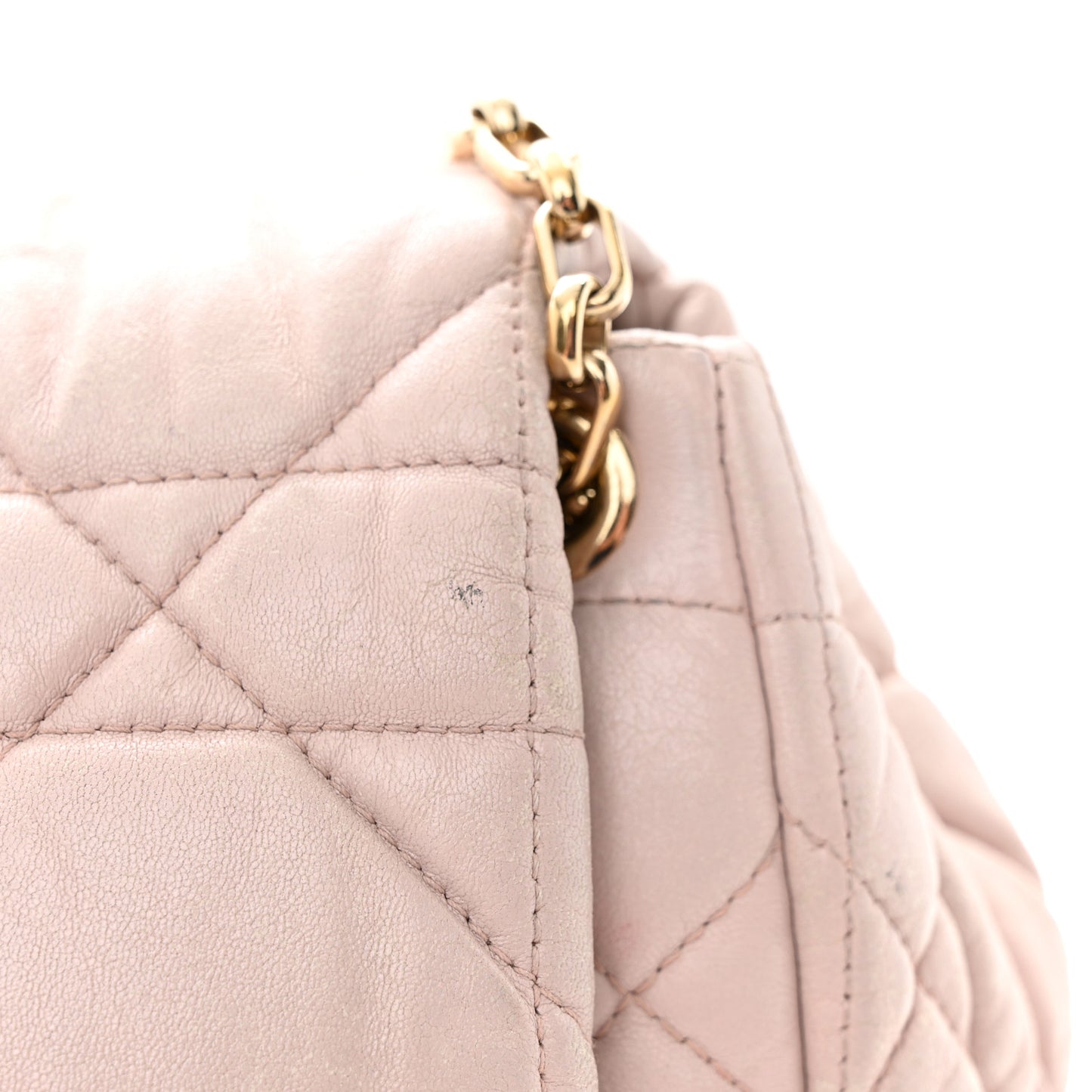 Lambskin Cannage Small Milly La Foret Shoulder Bag Pink