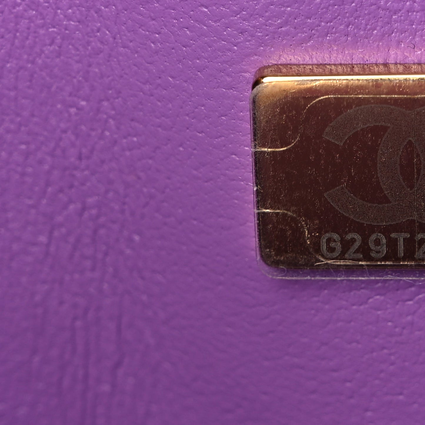 Caviar Quilted Small Double Flap Purple
