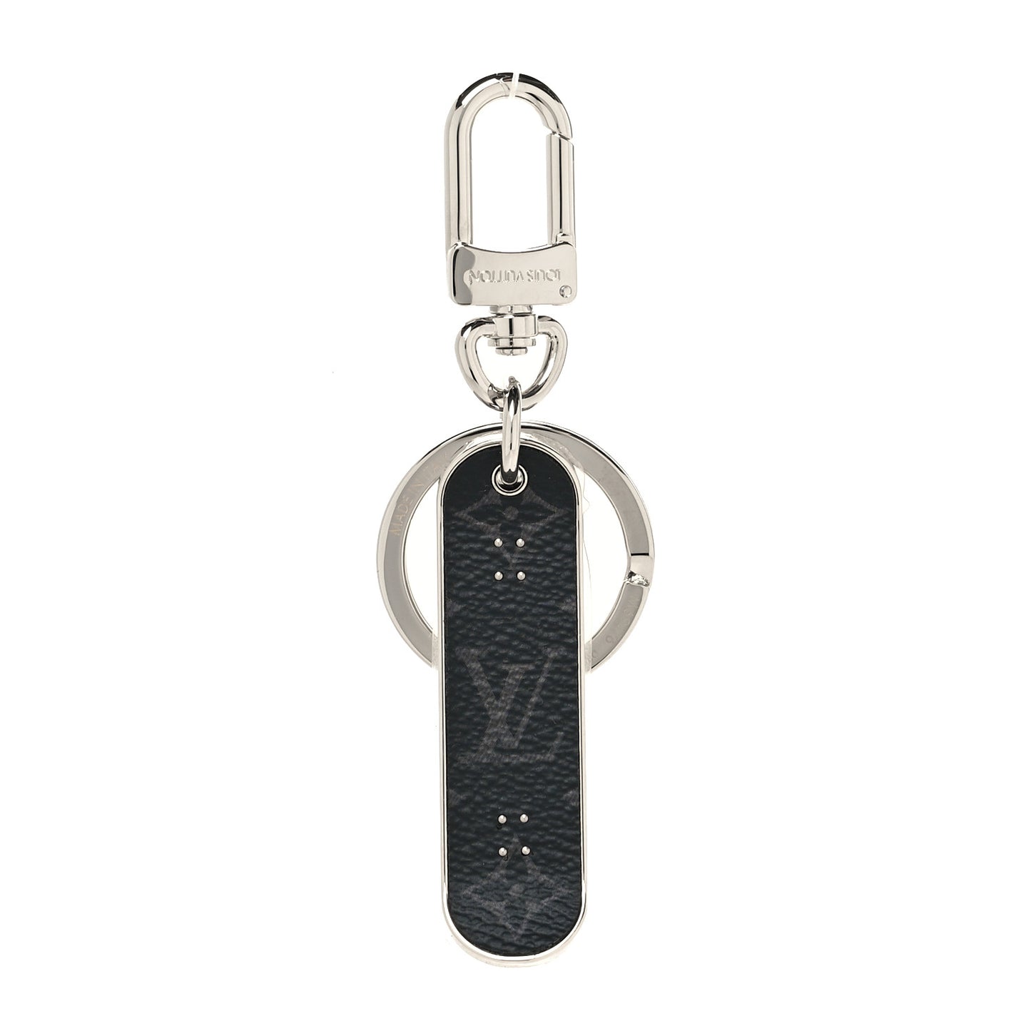 Monogram Eclipse Skateboard Bag Charm Key Holder Black