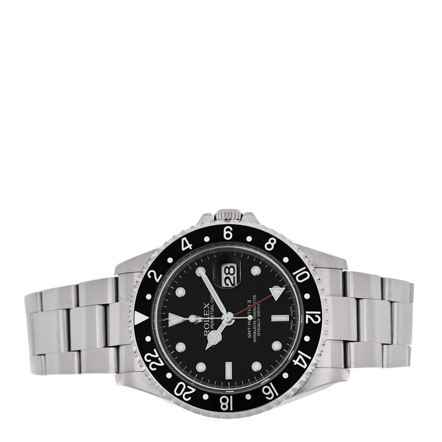 Stainless Steel 40mm Oyster Perpetual Date GMT Master II Watch Black 16710