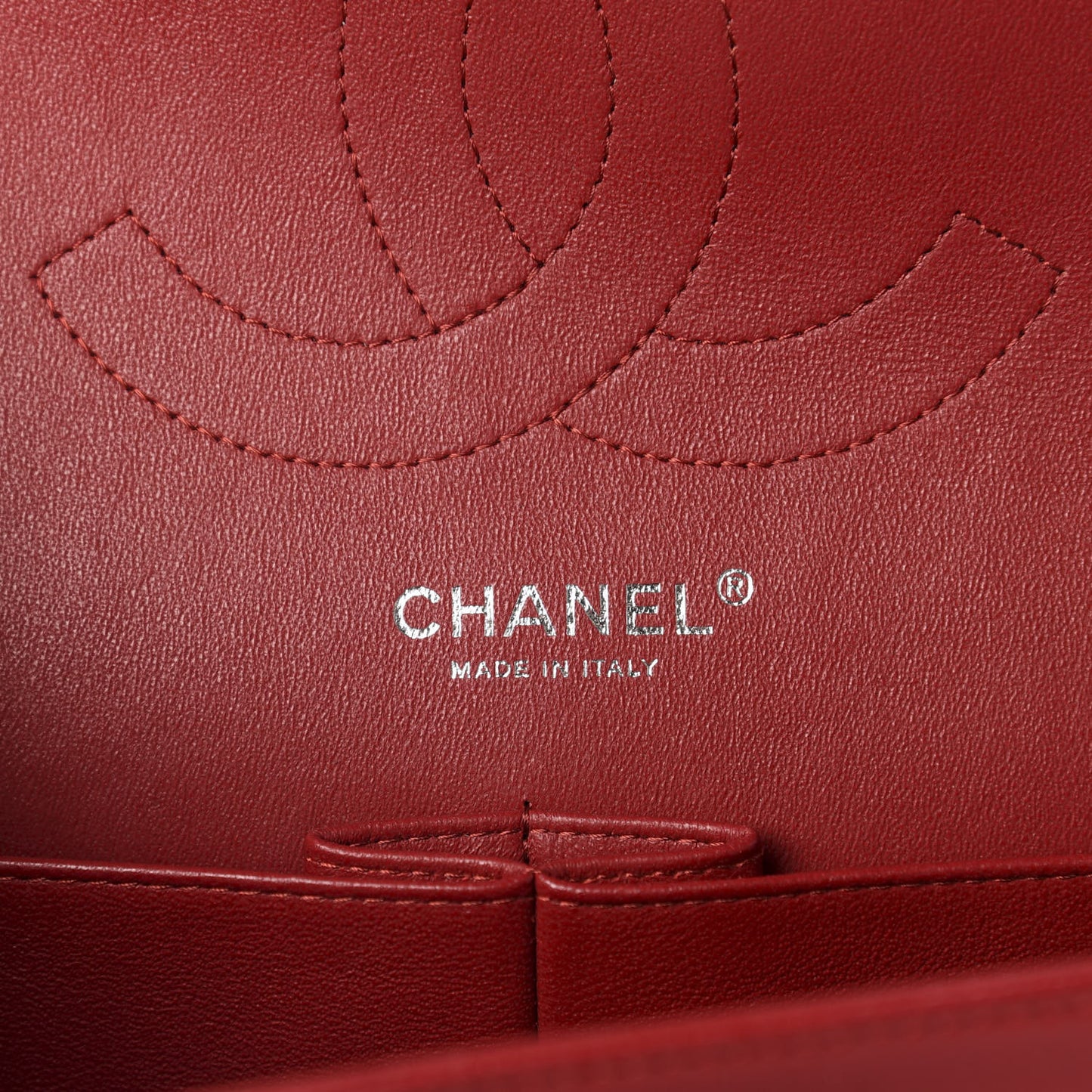 Caviar Quilted Jumbo Double Flap Red
