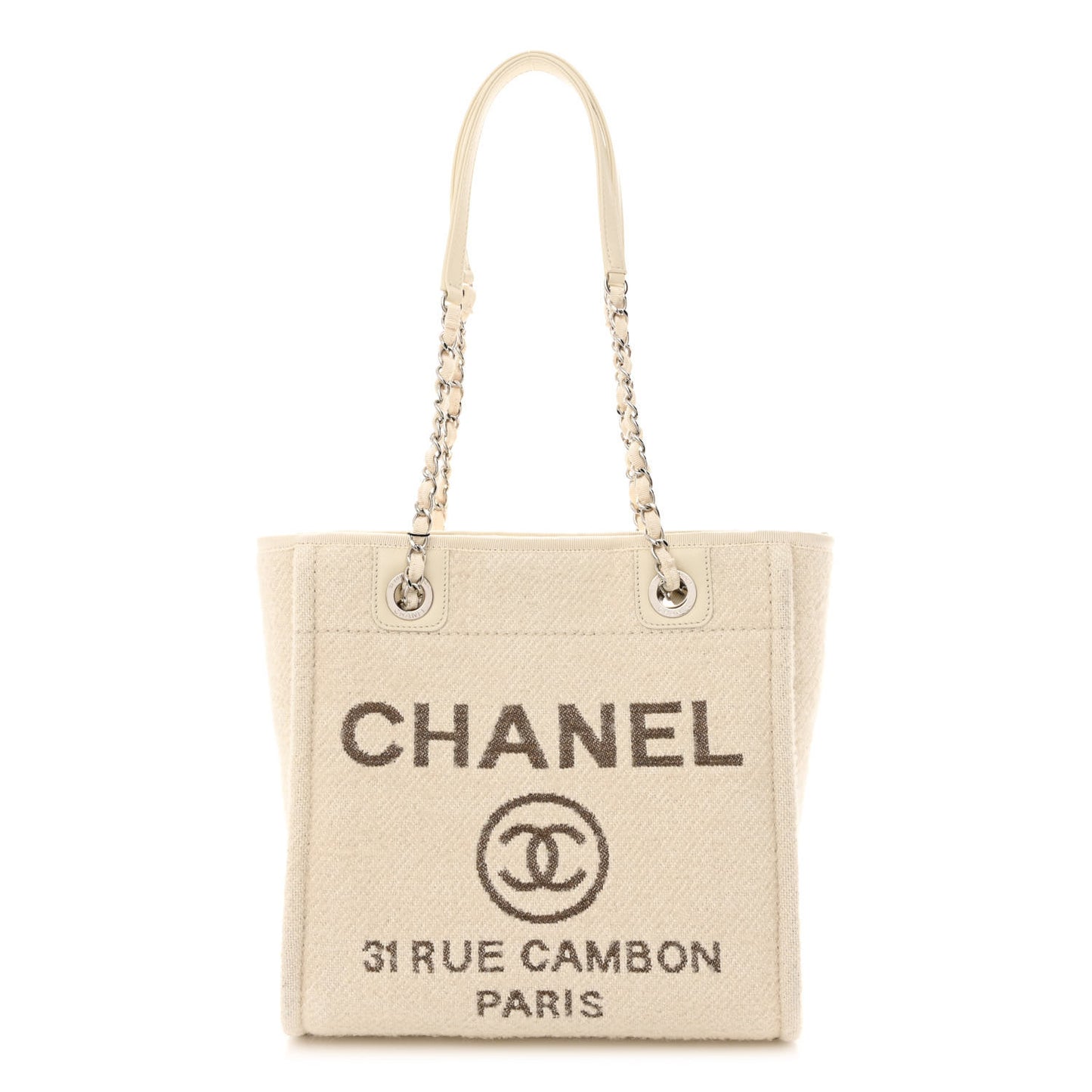 Mixed Fibers Small Deauville Tote Ecru