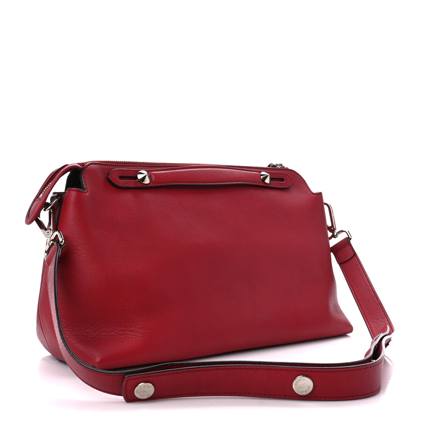 Fendi Vitello Dolce Marmol Large By The Way Boston Bag Ciliegia 3 of 10