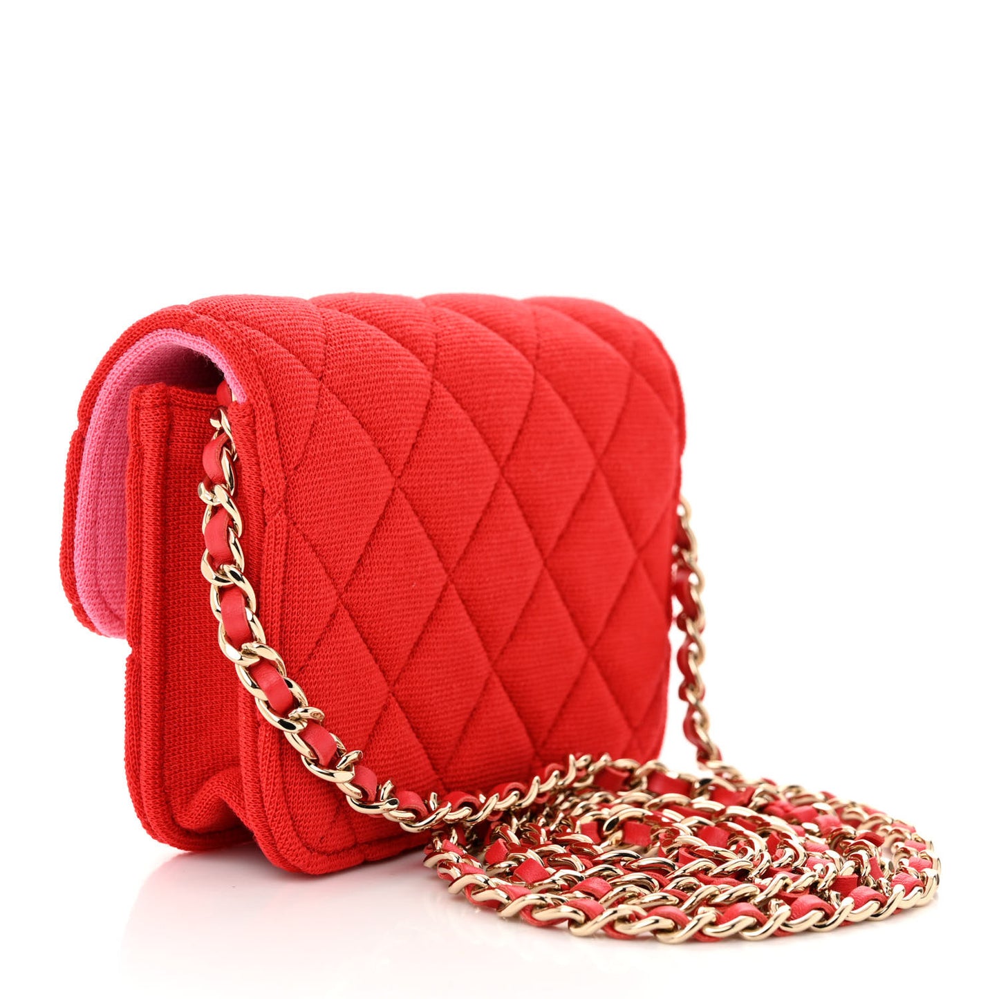 Jersey Quilted Micro Mini Flap Red