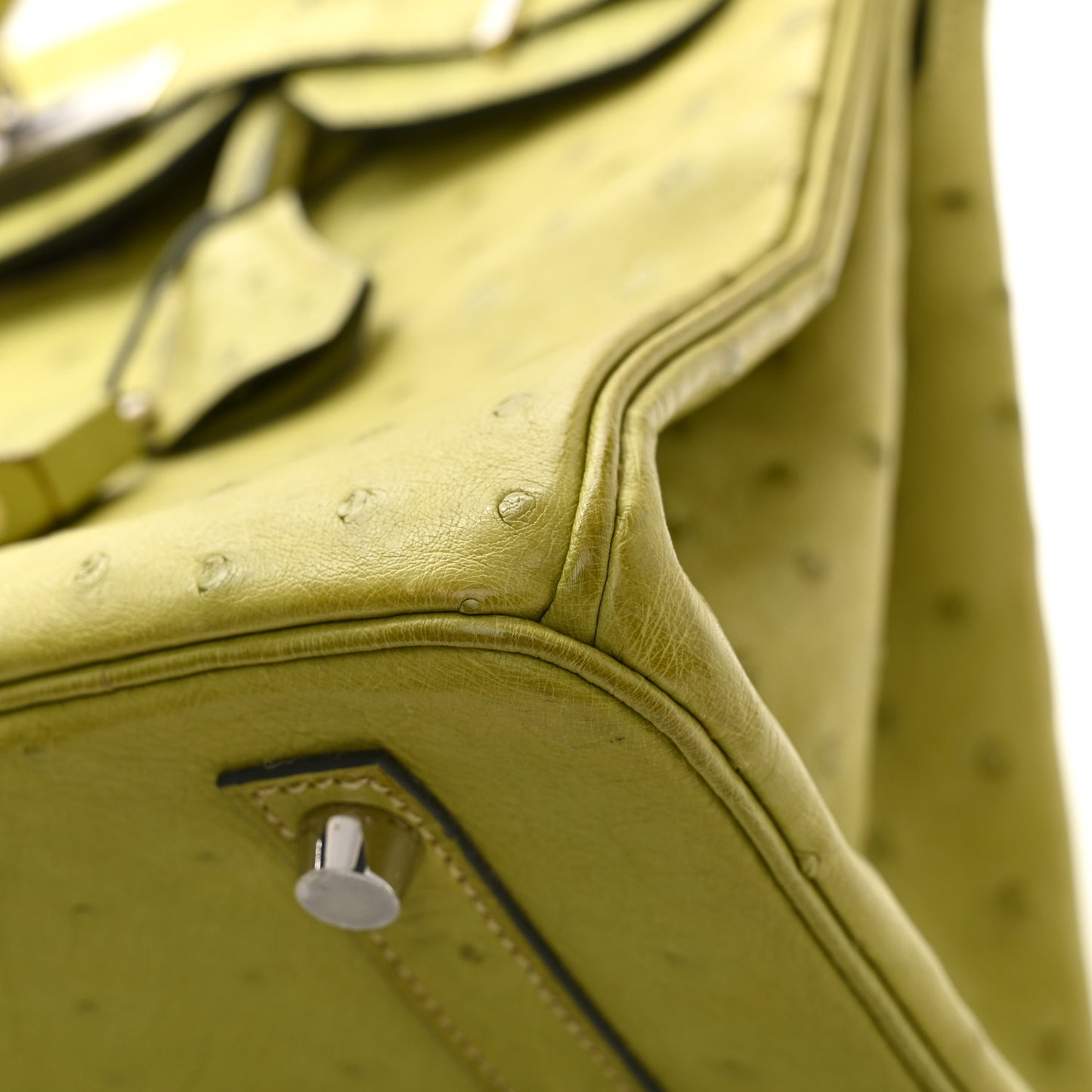 Ostrich Birkin 30 Vert Anis