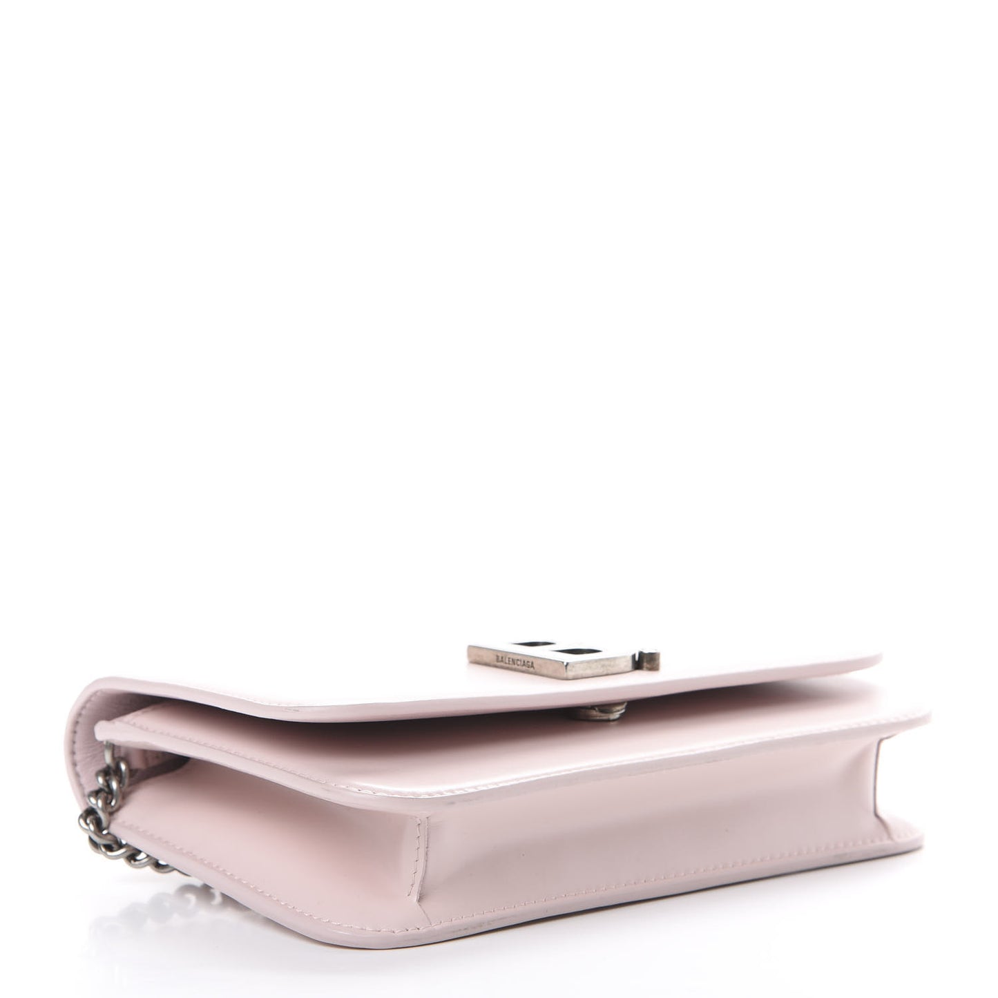Smooth Calfskin B Wallet on Chain Light Rose
