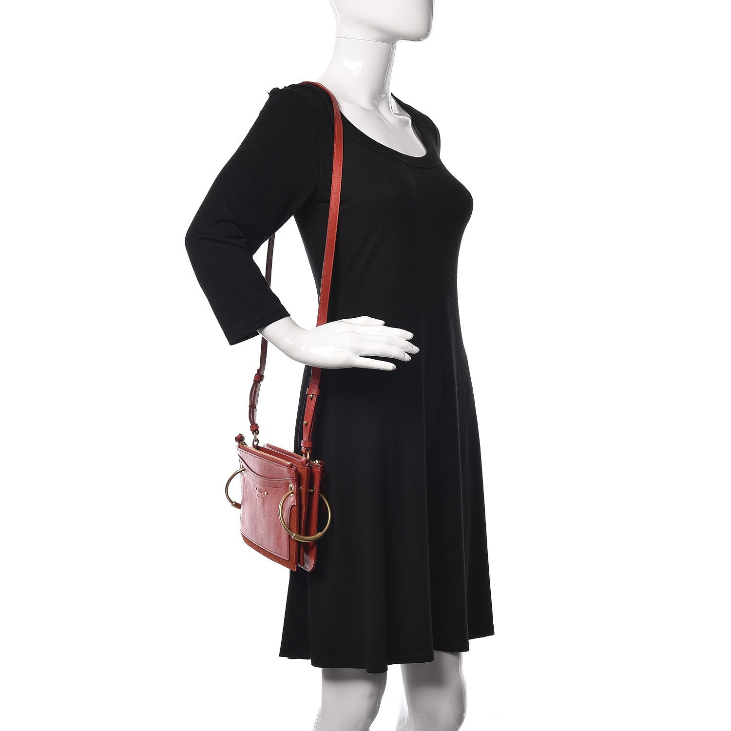 Chloe Calfskin Suede Mini Roy Bag Earthy Red 2 of 12