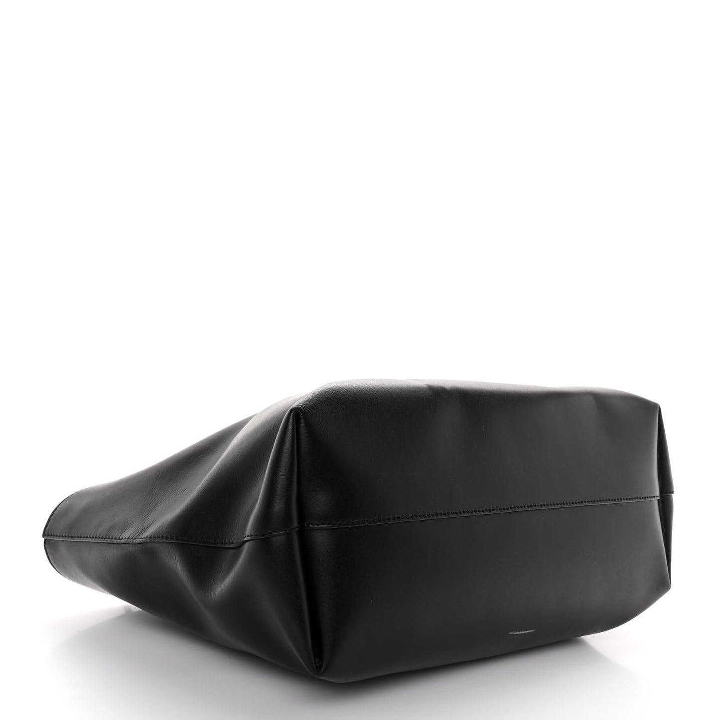 Vitello Liberty Lucido Metal Monster Eyes Medium Roll Tote Black