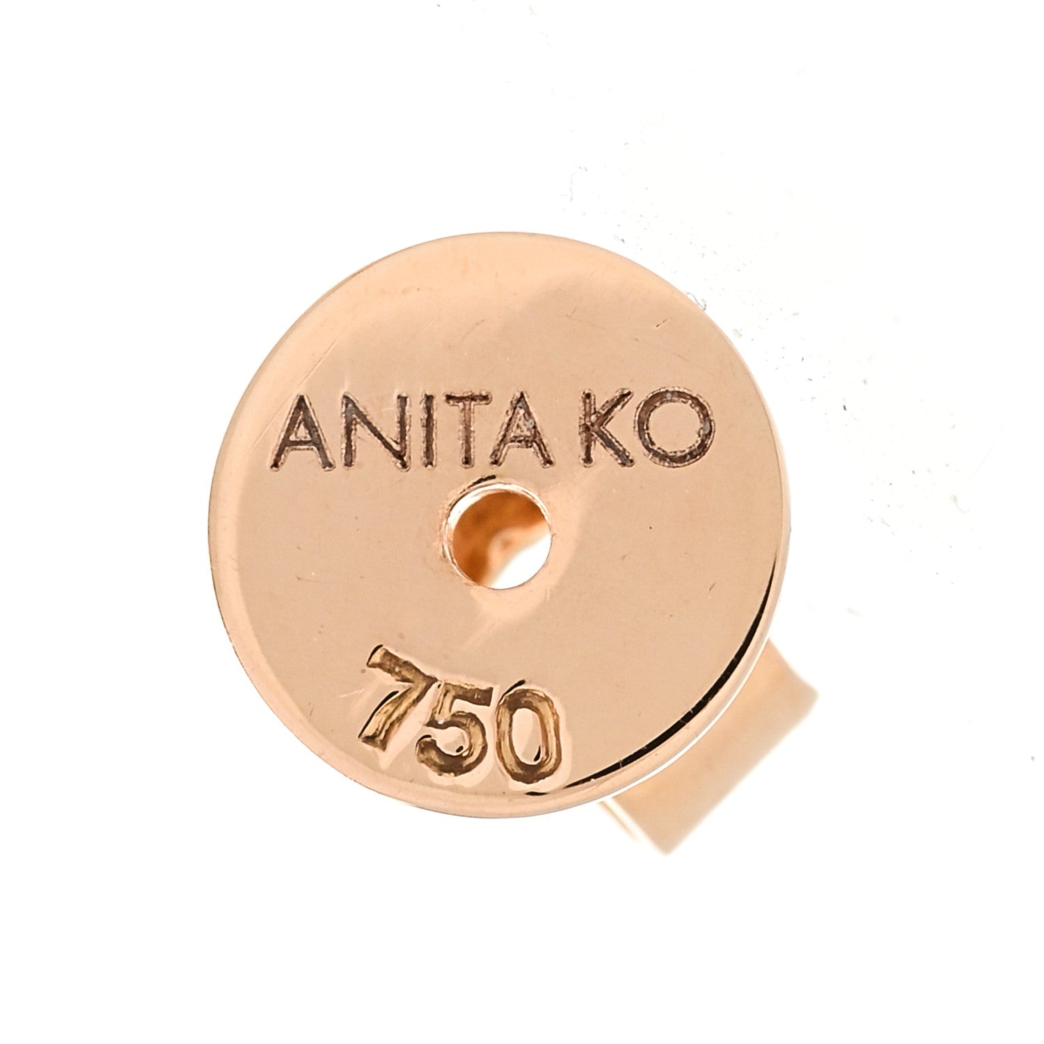 Anita Ko 18K Rose Gold Diamond Flower Stud Earrings 4 of 5