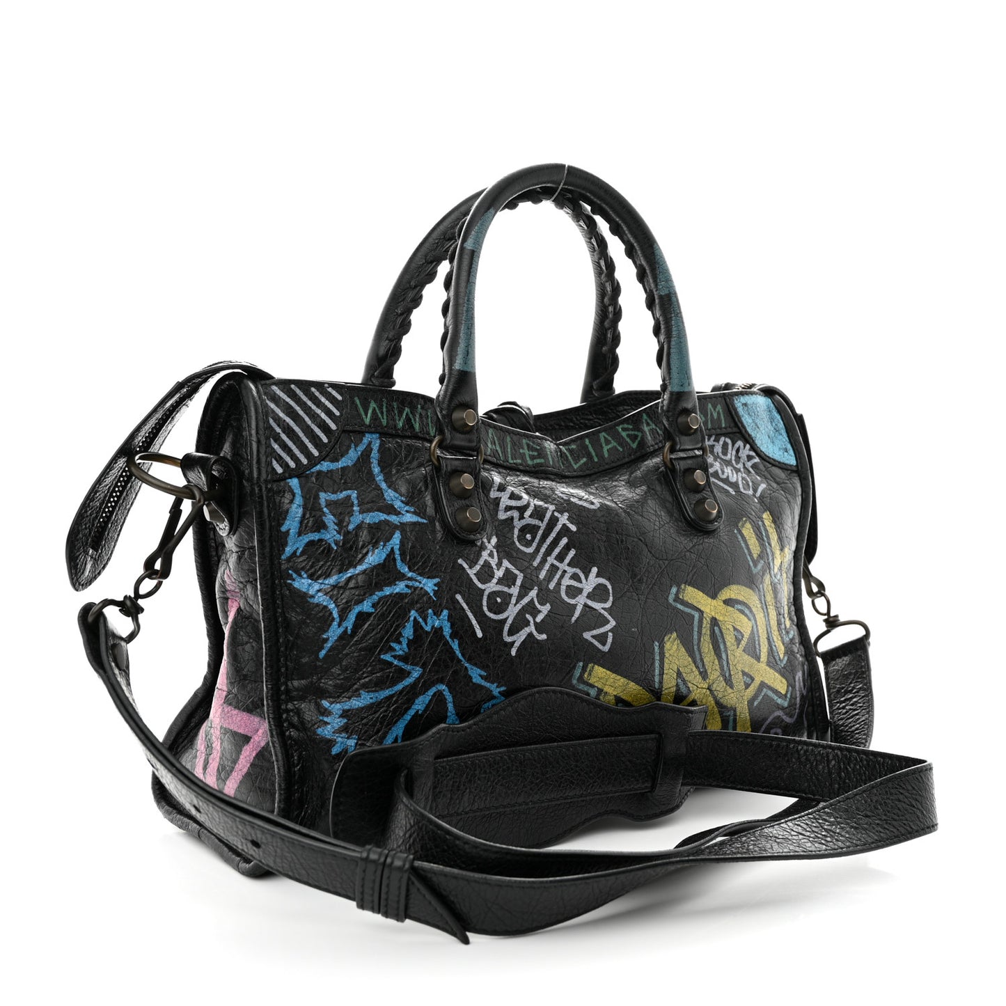 Agneau Graffiti All Over Classic Hardware S City Black Multicolor