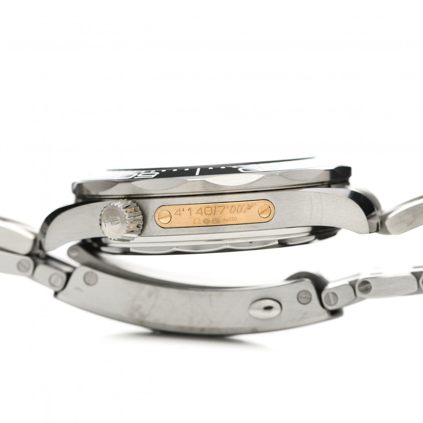 Stainless Steel 18K Yellow Gold 42mm Seamaster 300M James Bond 007 Automatic Watch Black 210.22.42.20.01.004