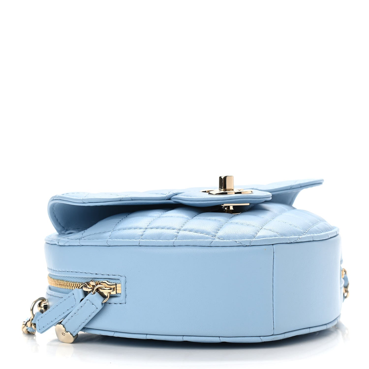 Chanel Lambskin Quilted CC In Love Heart Bag Light Blue 3 of 10