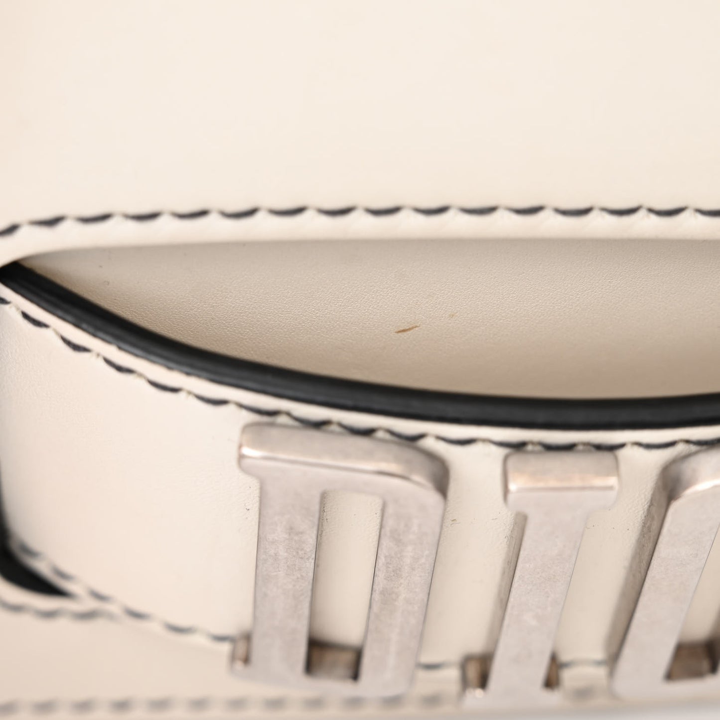 Smooth Calfskin Dio(r)evolution Flap Bag Off White