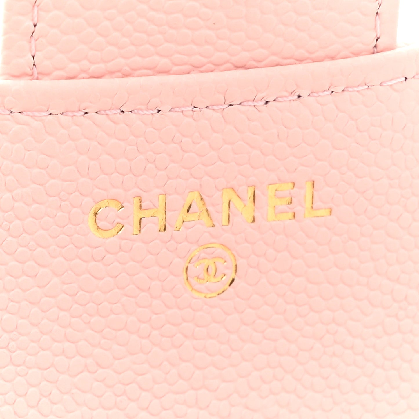 Caviar Quilted Compact Flap Wallet Light Pink