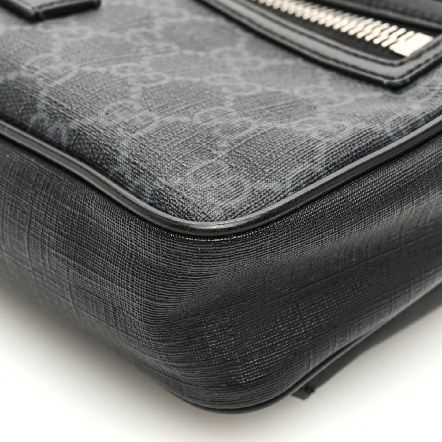 Soft GG Supreme Monogram Web Belt Bag Black Grey