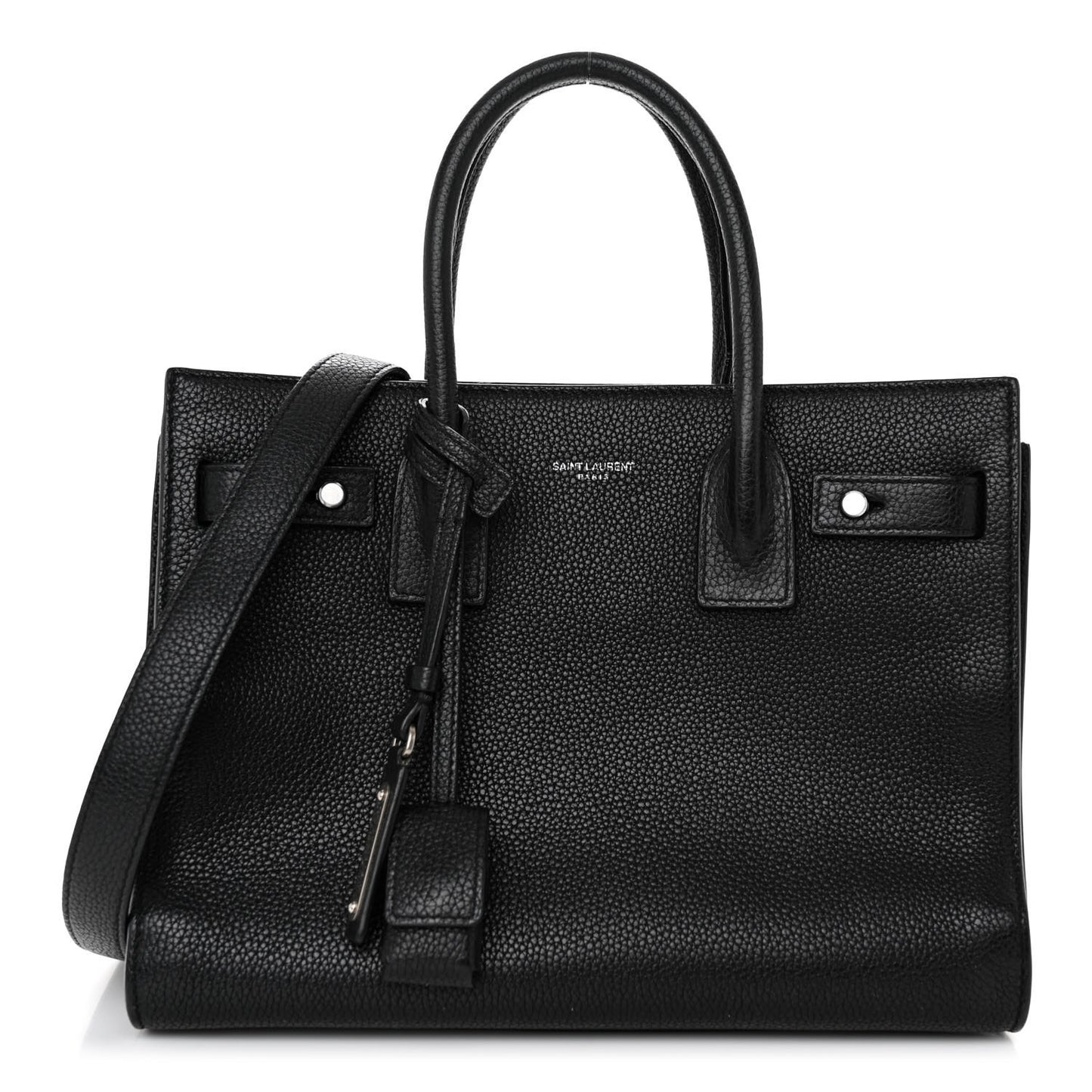 Grained Calfskin Baby Sac De Jour Souple Black