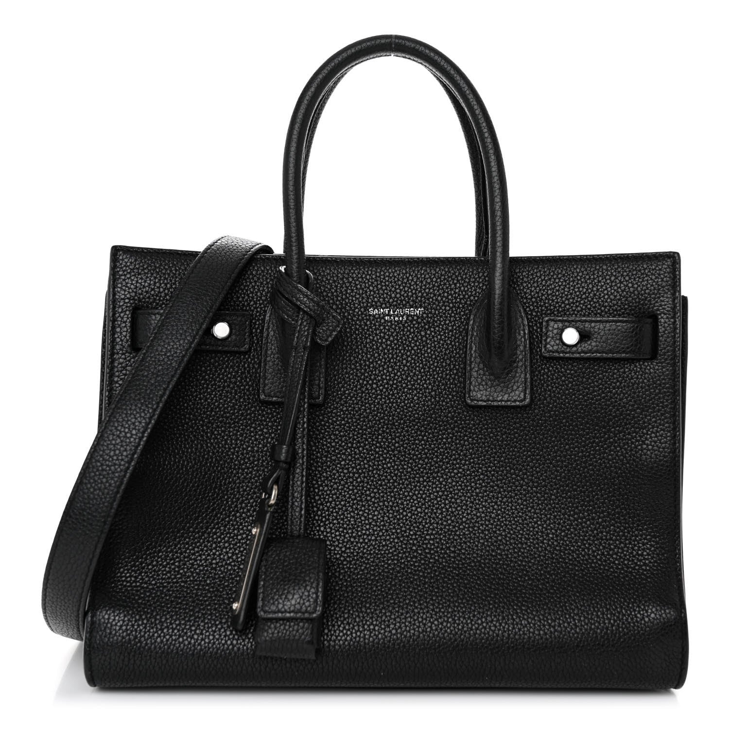 Saint Laurent Grained Calfskin Baby Sac De Jour Souple Black 1 of 9