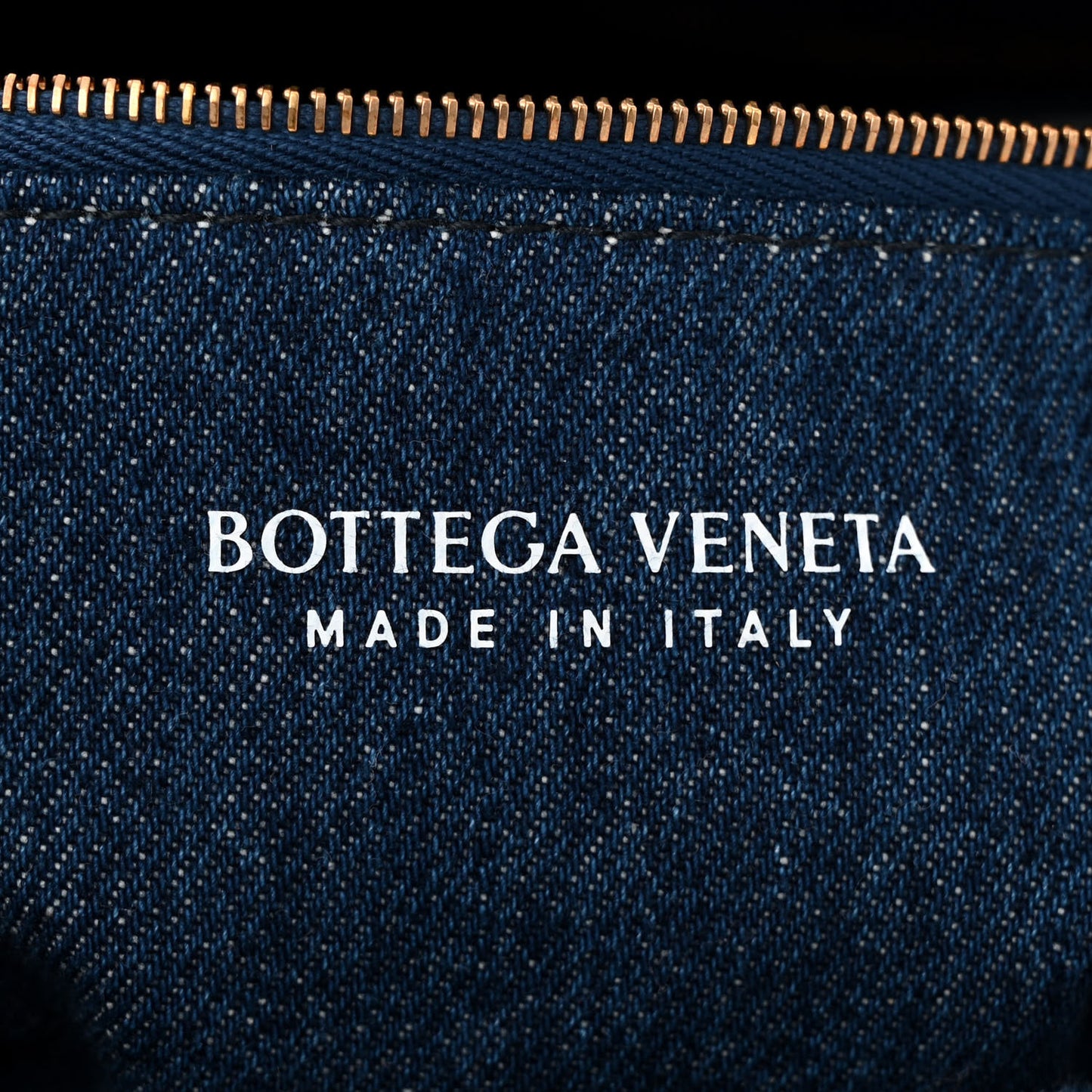 Denim Calfskin Intrecciato Large Hop Abyss Indigo
