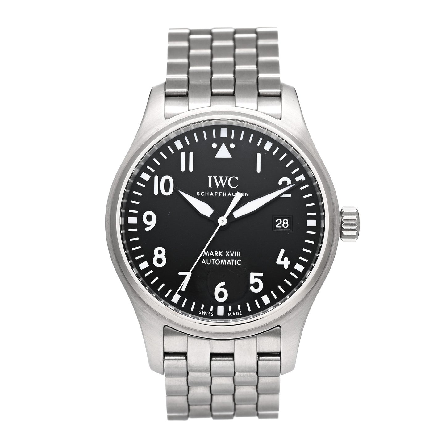 Stainless Steel 40mm Mark XVIII Automatic Watch Black IW327015