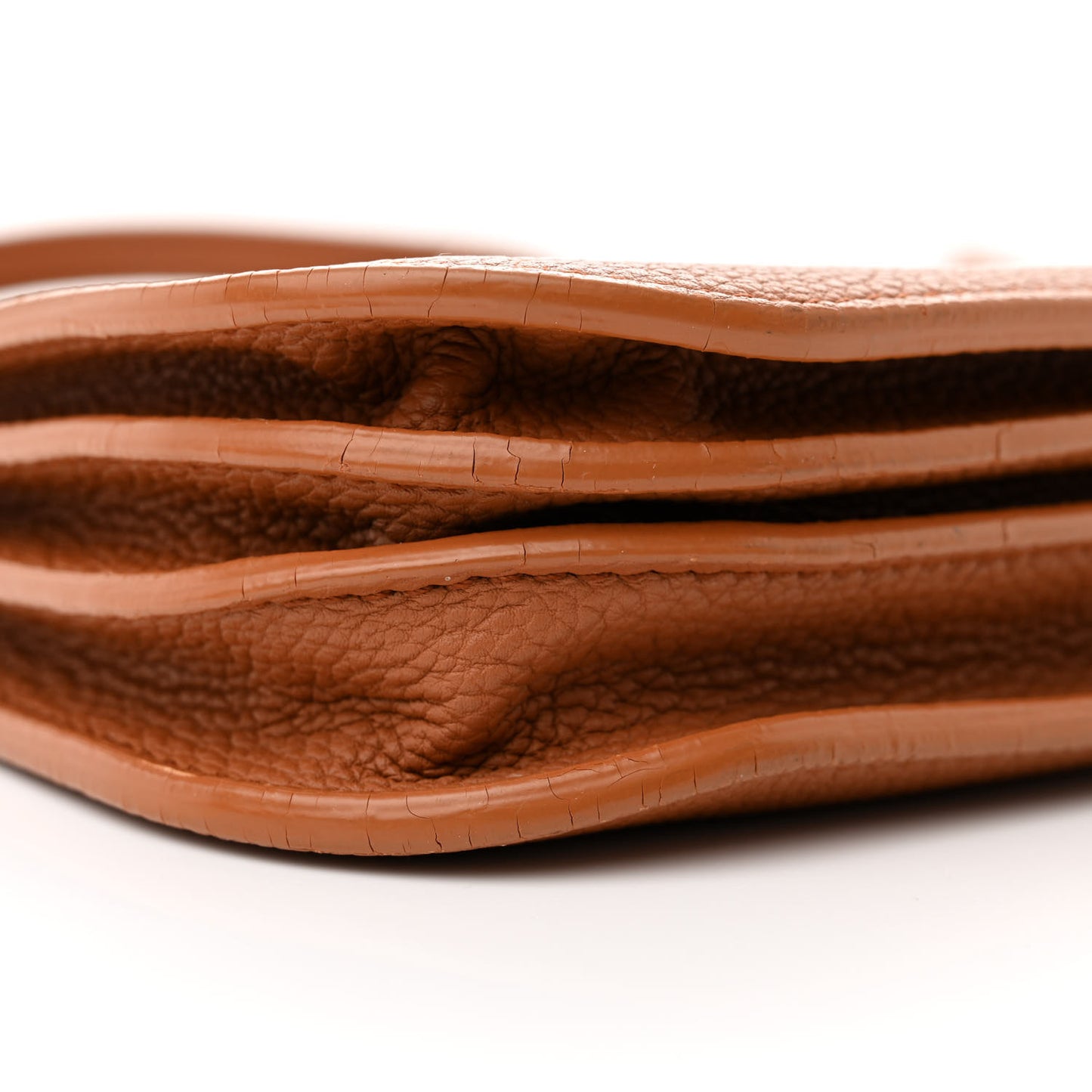 Grained Calfskin Milky Way Odessa Shoulder Bag Brown