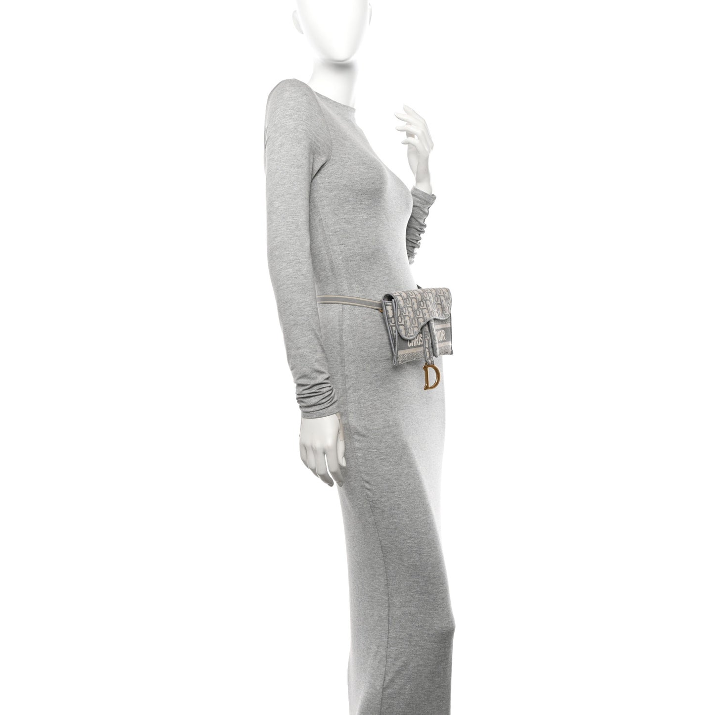 Oblique Saddle Belt Bag Grey