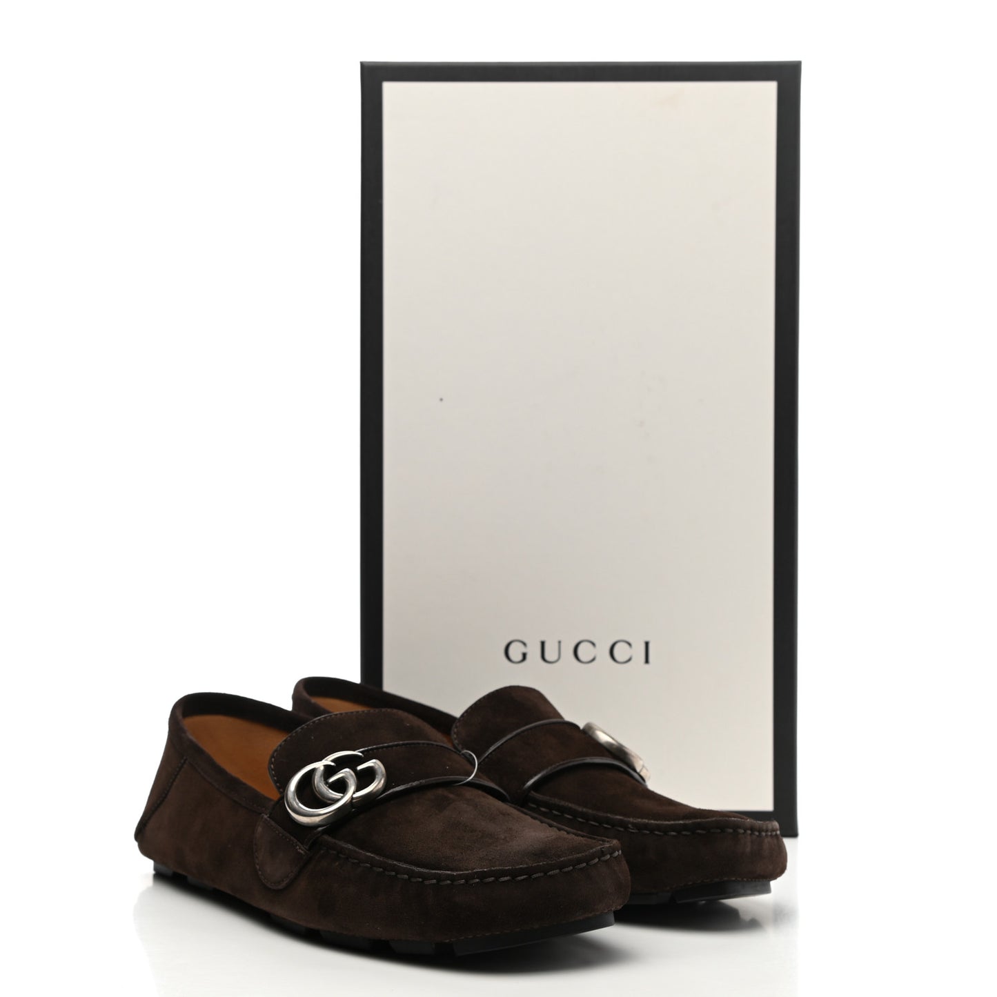 Suede Mens Driver Queen Loafers 6.5 Cocoa