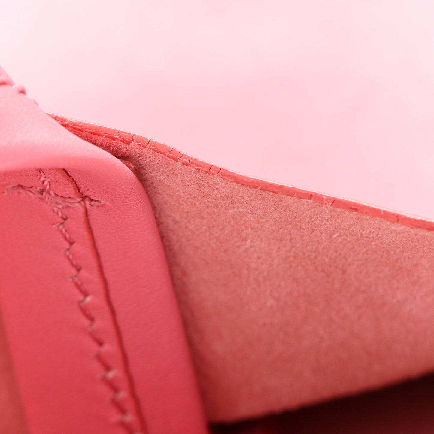 Lambskin Horizontal Bi-Color Cabas Pink Rust