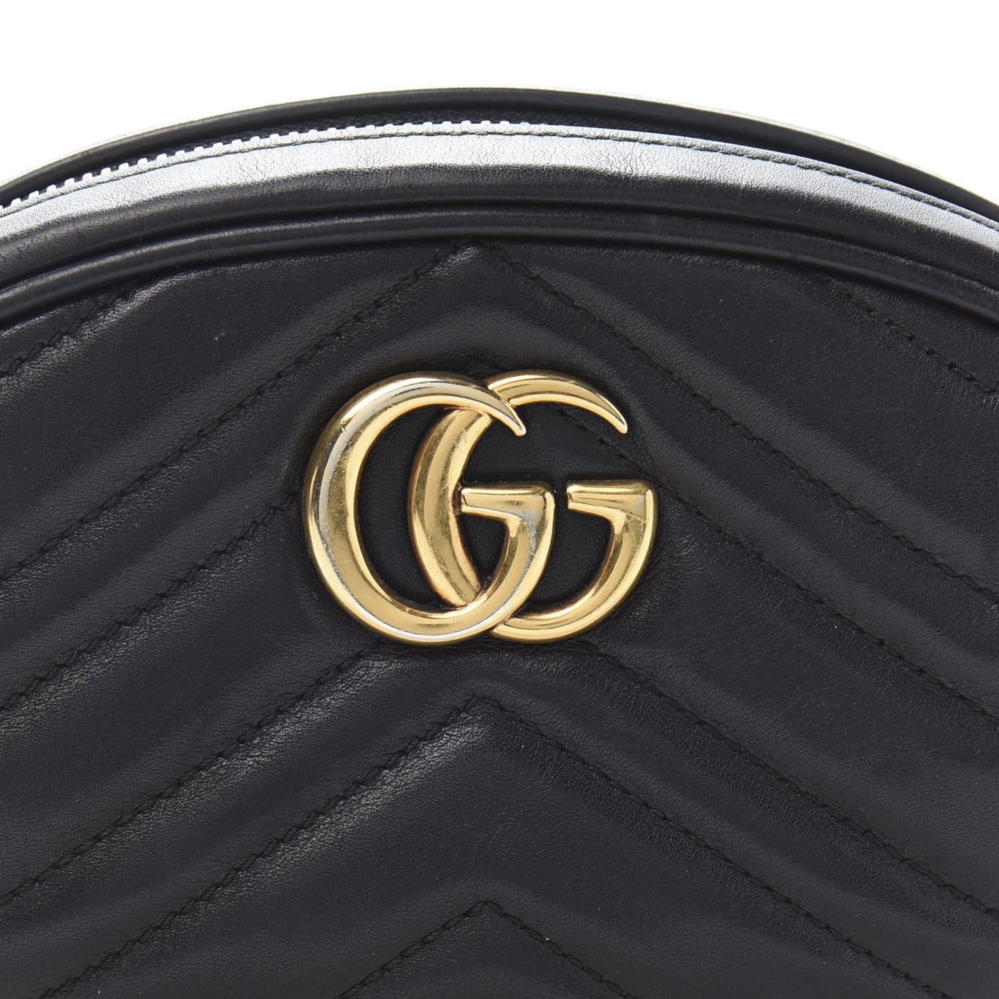 Calfskin Matelasse GG Marmont Belt Bag 85 34 Black