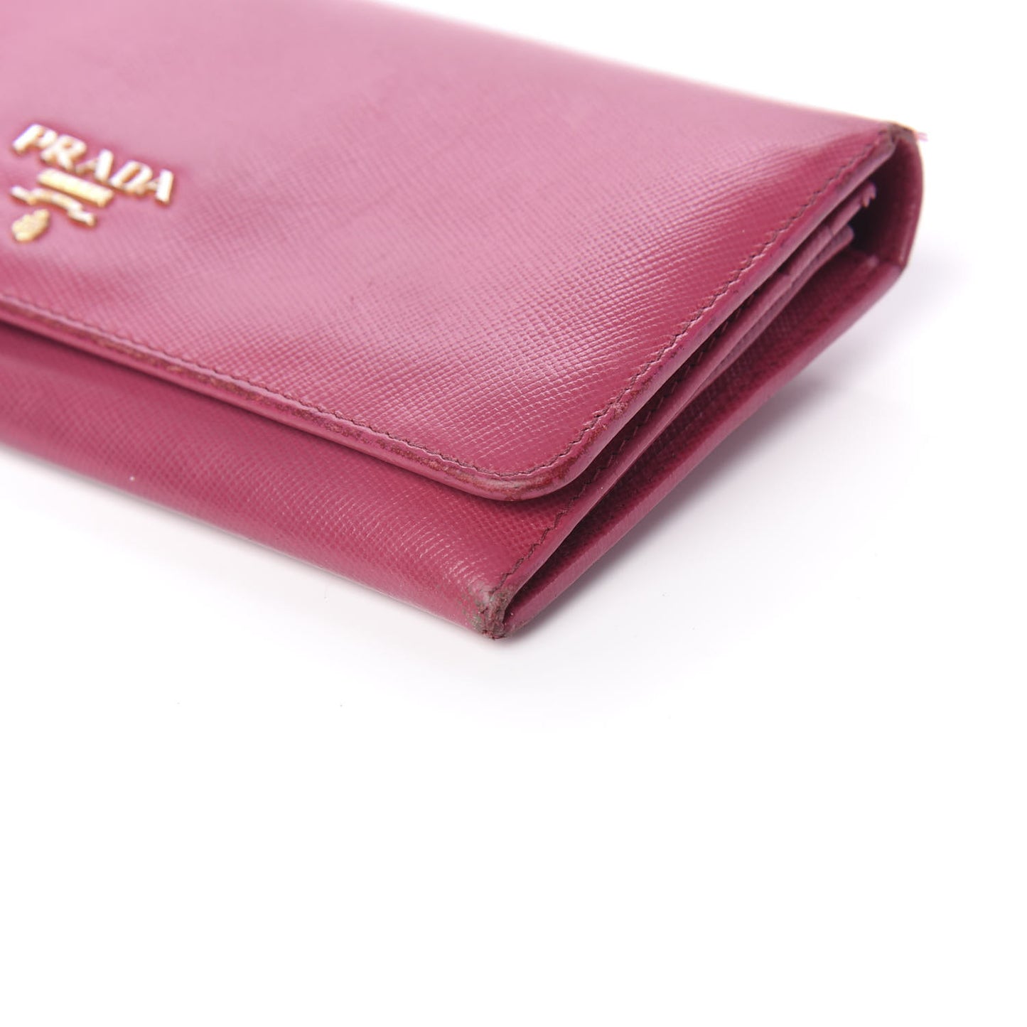 Saffiano Metal Continental Flap Wallet Peonia