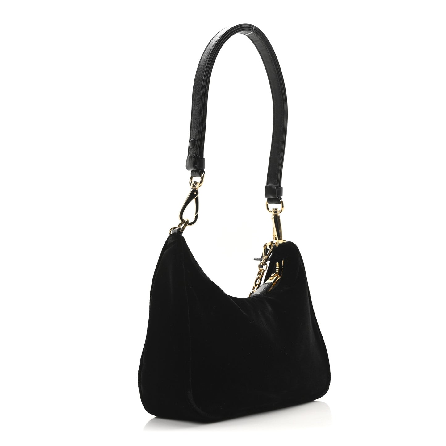 Velvet Nappa Mini Re-Edition Shoulder Bag Black