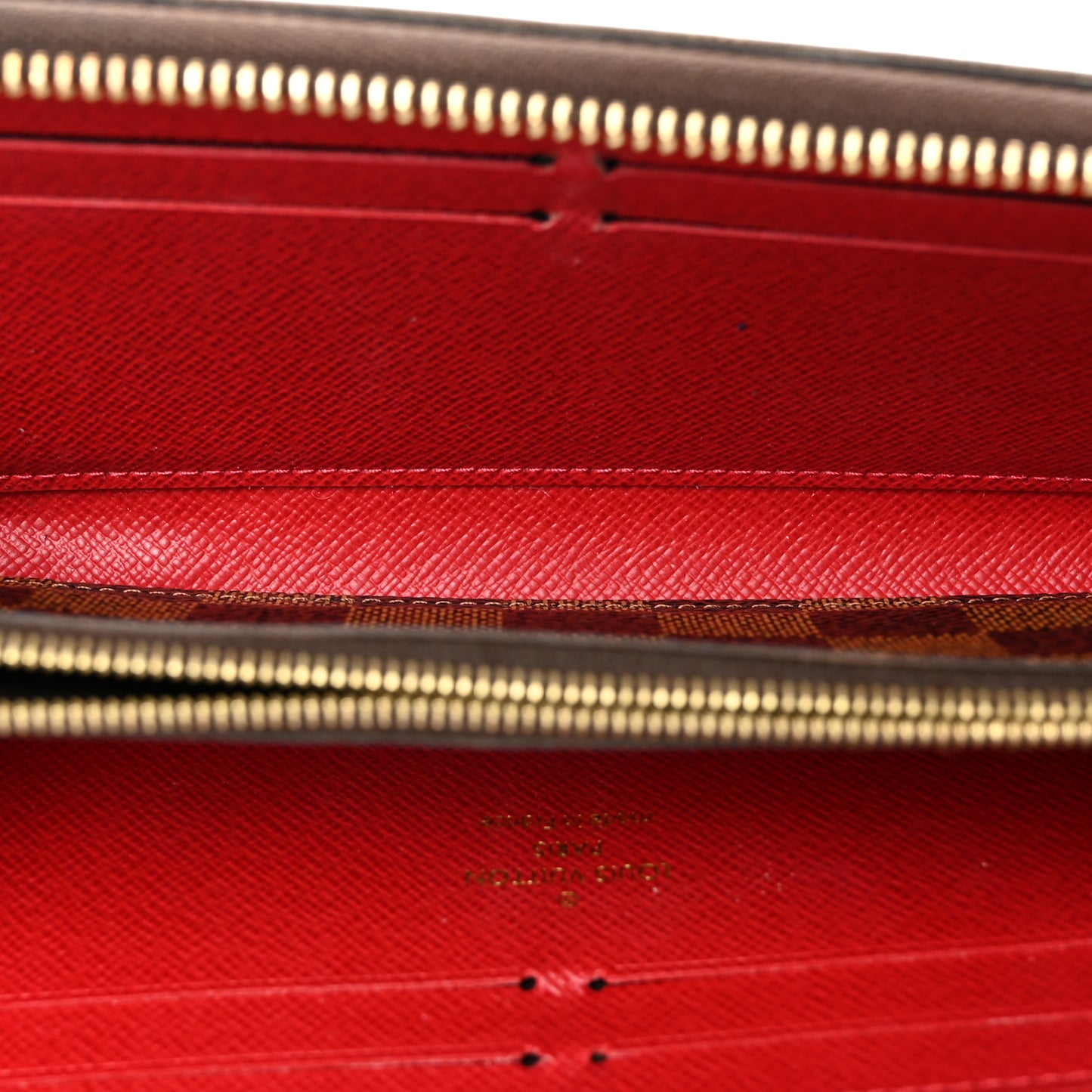 Damier Ebene Clemence Wallet Cherry