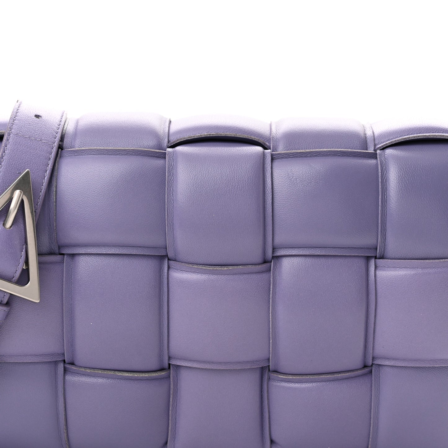 Nappa Maxi Intreccio Padded Cassette Crossbody Bag Lavender
