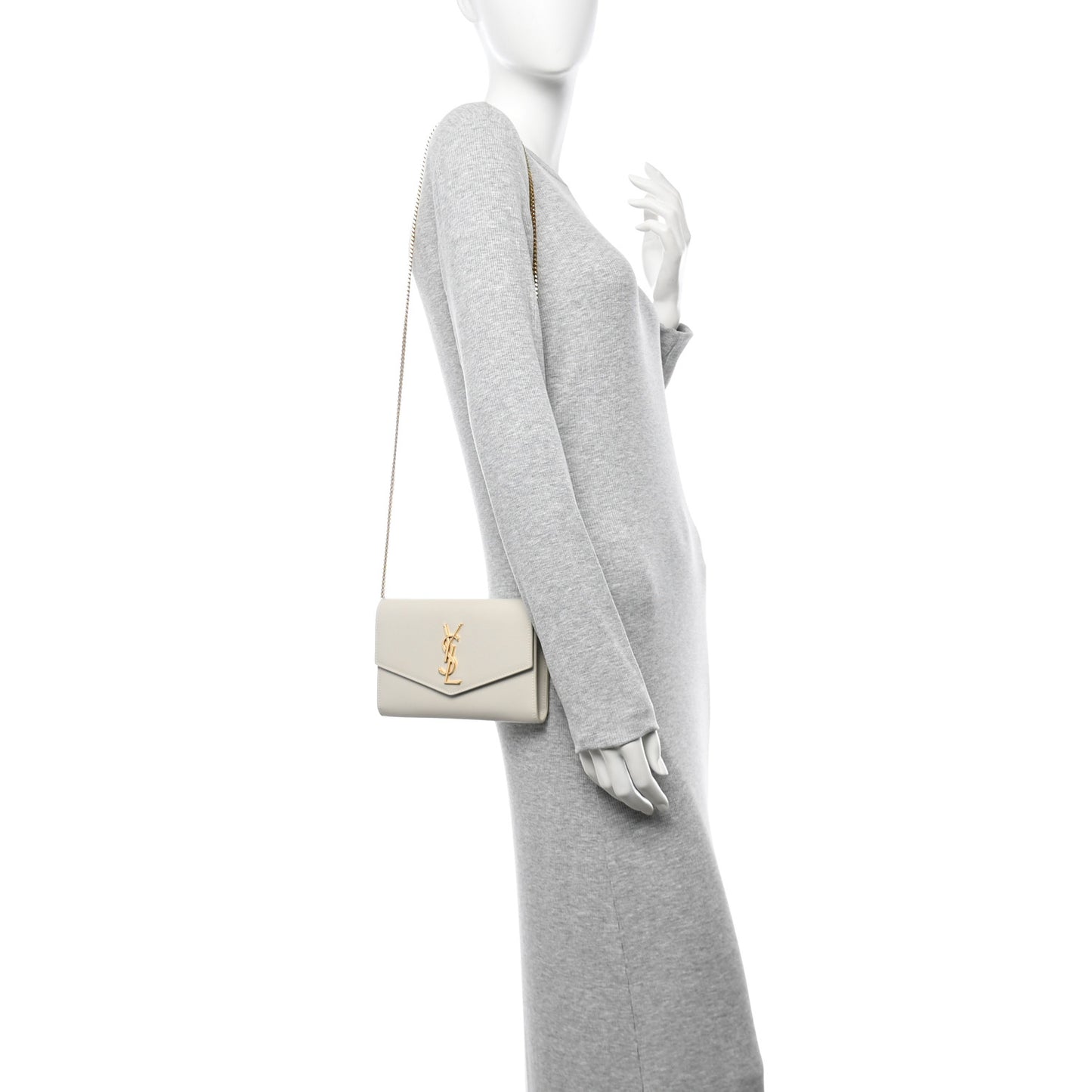 Grain De Poudre Monogram Uptown Chain Wallet Crema Soft