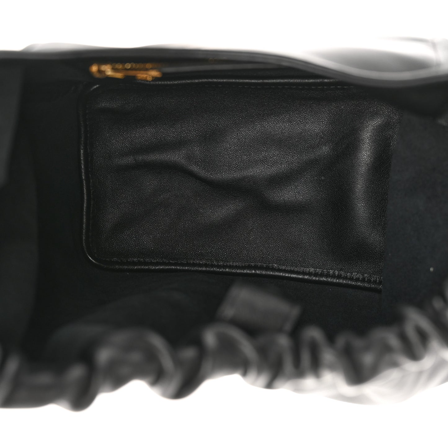 Buttery Nappa Lambskin Small Squeeze Bag Black