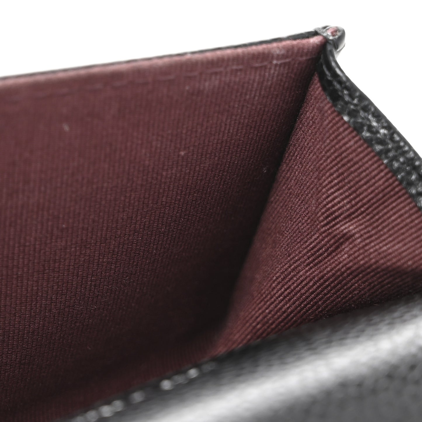 Caviar Quilted Flap Card Holder Wallet Black