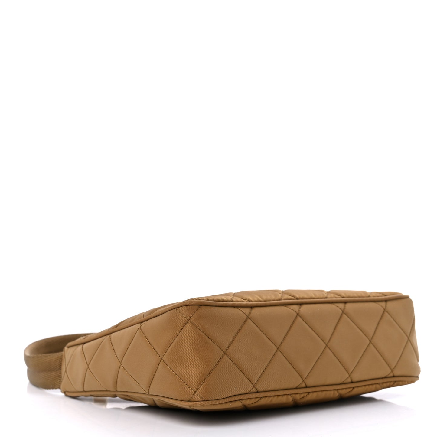 Tessuto Nylon Stitched Shoulder Bag Tobacco