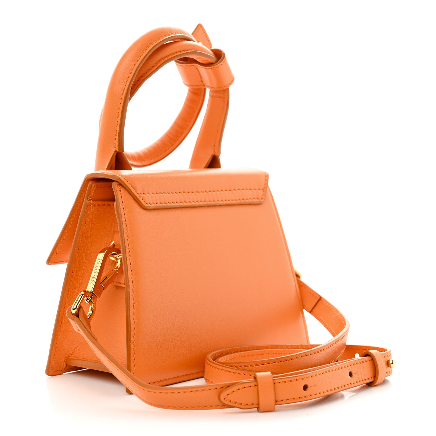 Jacquemus Smooth Calfskin Le Chiquito Noeud Orange 3 of 9