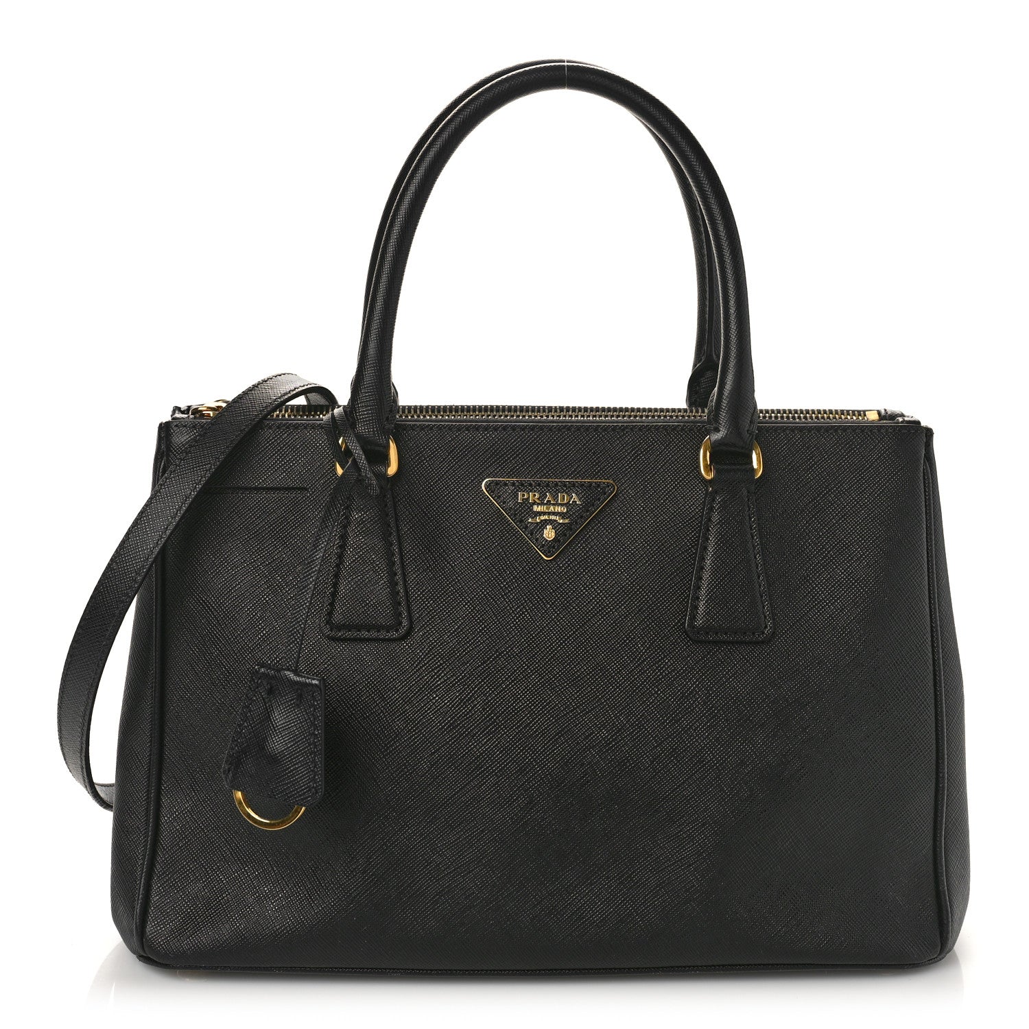 Prada Saffiano Medium Galleria Double Zip Tote Black 1 of 13