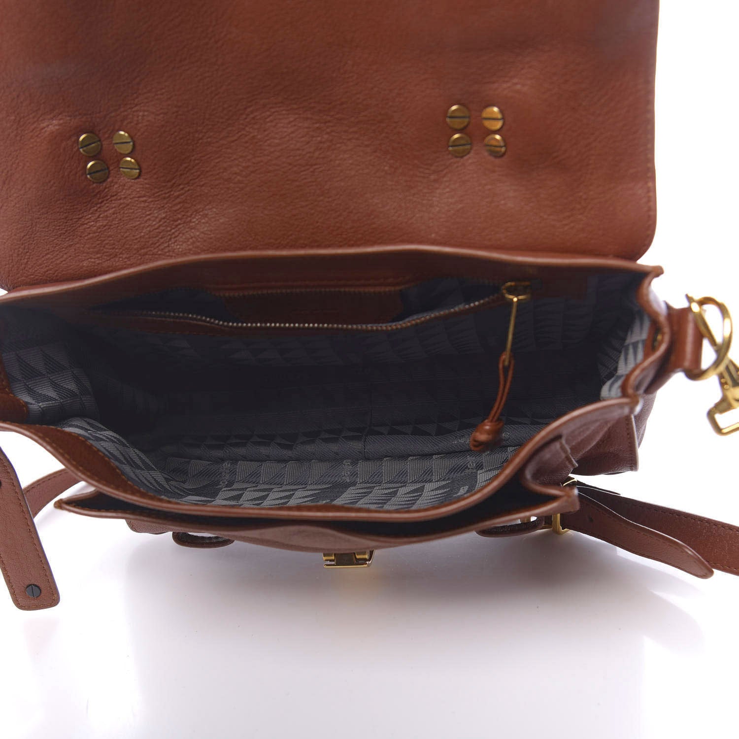 Proenza Schouler Lambskin Tiny PS1 Satchel Saddle 5 of 10