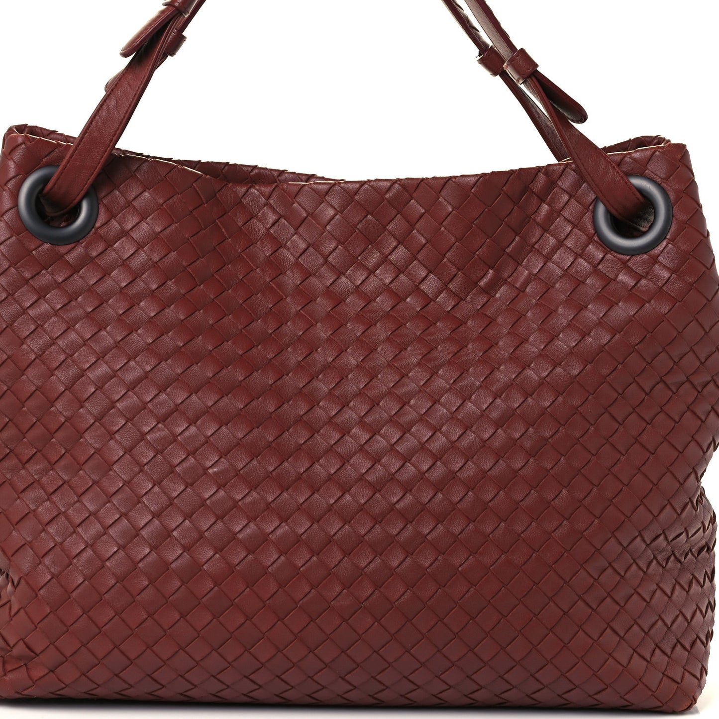 Nappa Intrecciato Medium Garda Bag Rust
