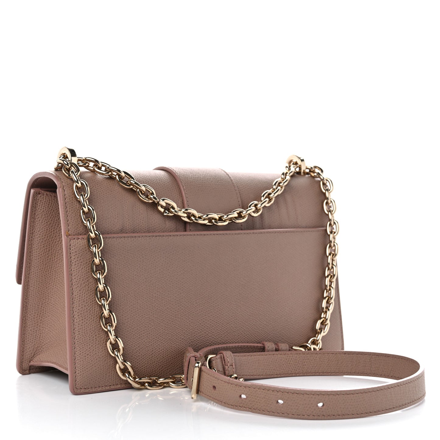 Grained Calfskin 30 Montaigne Chain Flap Bag Blush